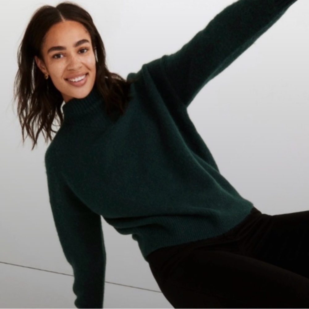 Madewell Dark Green Turtleneck Sweater